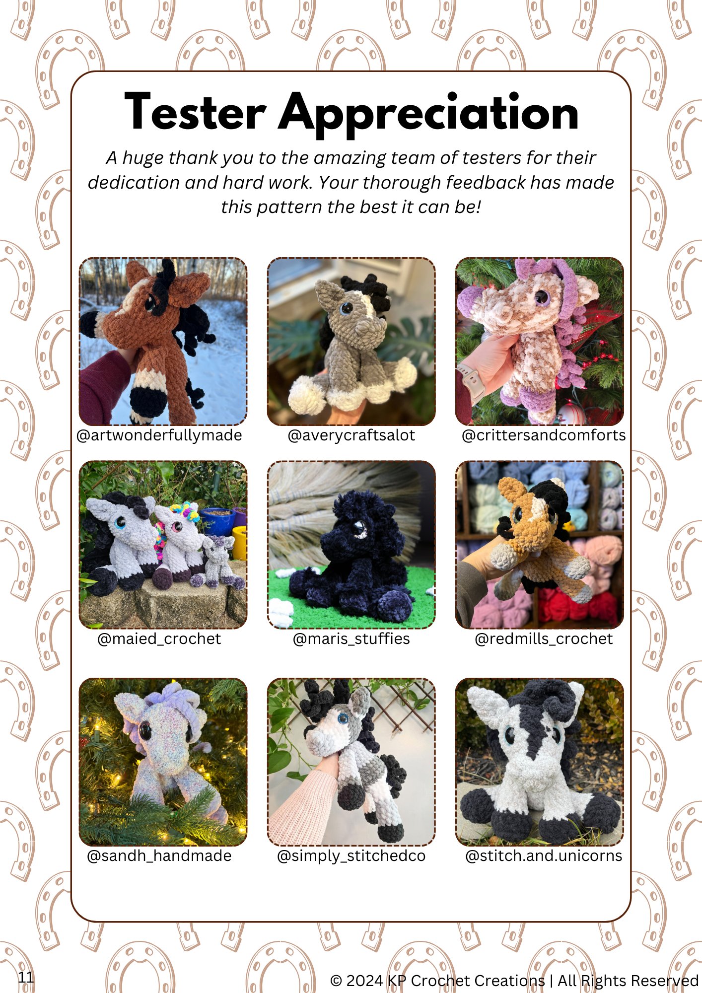 Lacey the Cuddly Horse Crochet Pattern