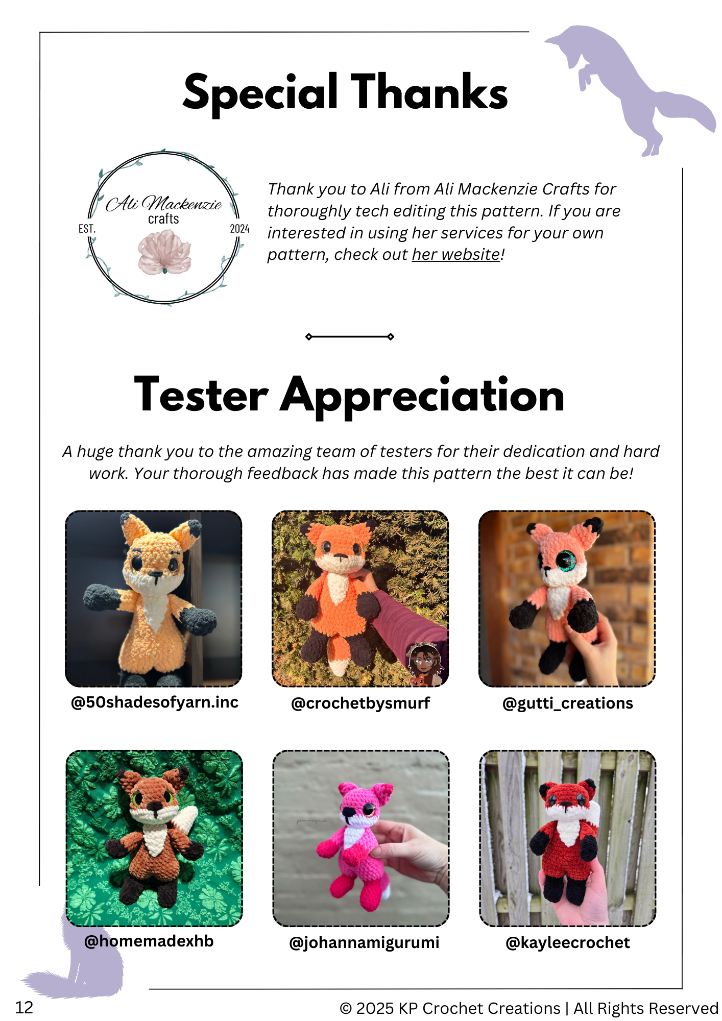 Finnick the Fox PDF Crochet Pattern
