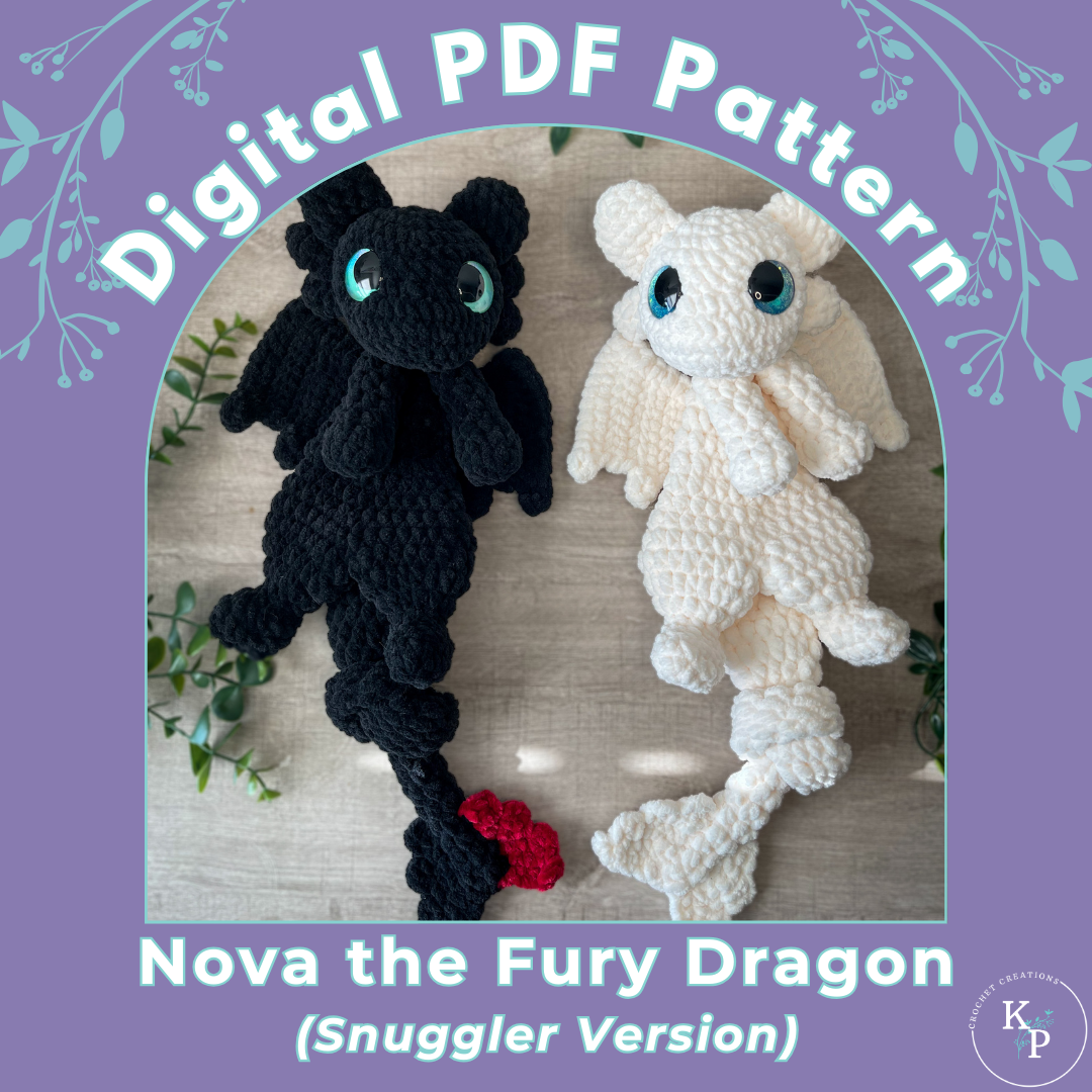 SNUGGLER Version - Nova the Fury Dragon PDF Crochet Pattern