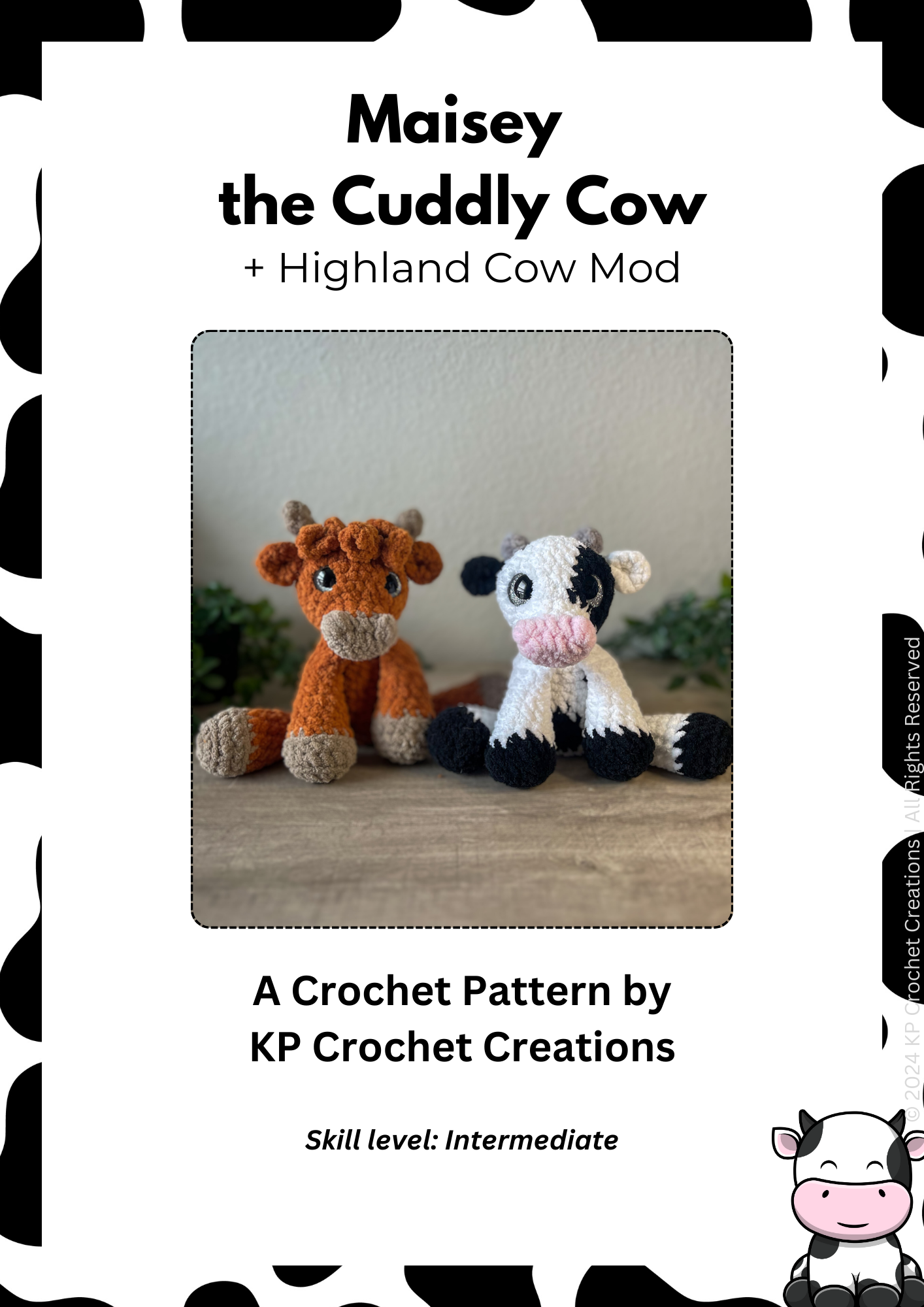 Maisey the Cuddly Cow Crochet Pattern