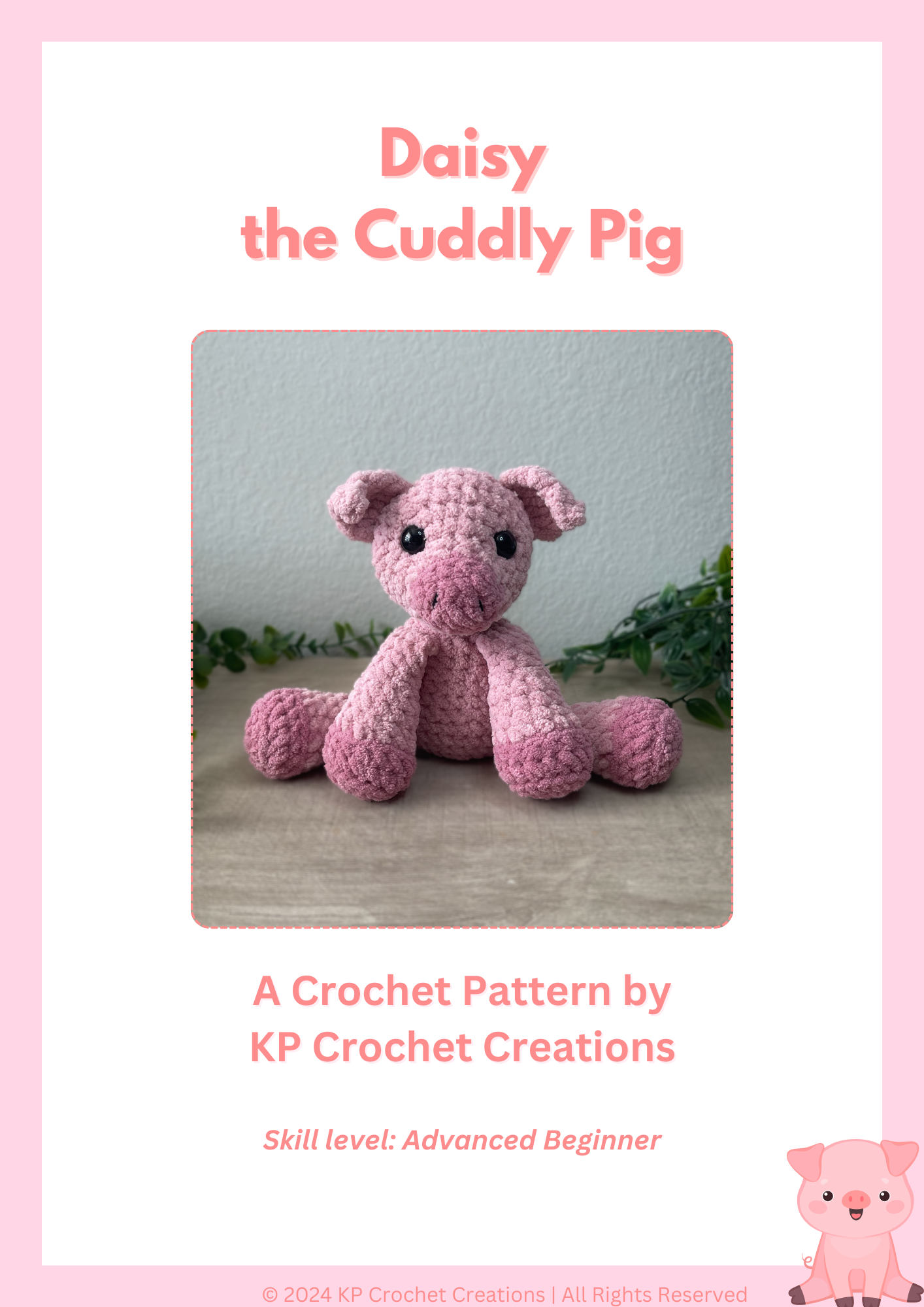 Daisy the Cuddly Pig Crochet Pattern