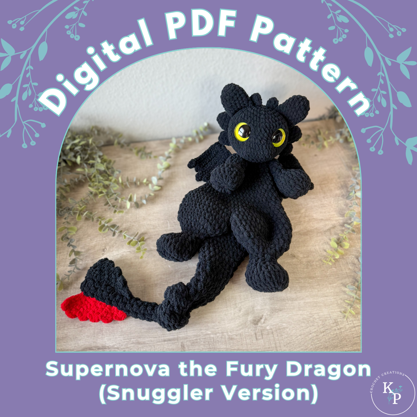 SNUGGLER Version - Supernova the Fury Dragon PDF Crochet Pattern