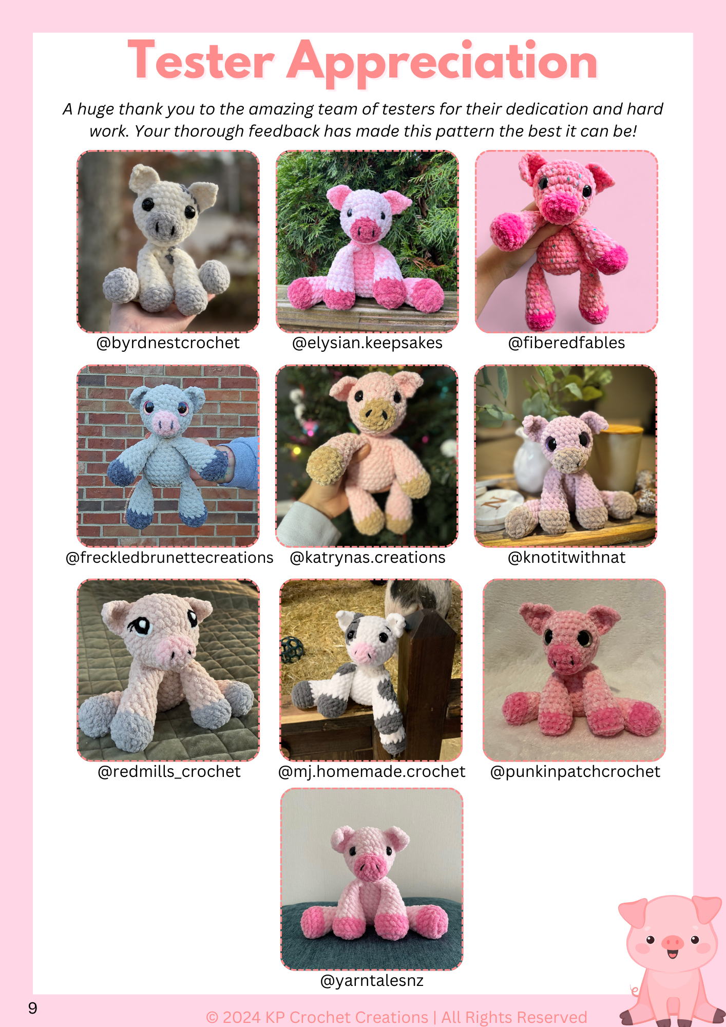 Daisy the Cuddly Pig Crochet Pattern