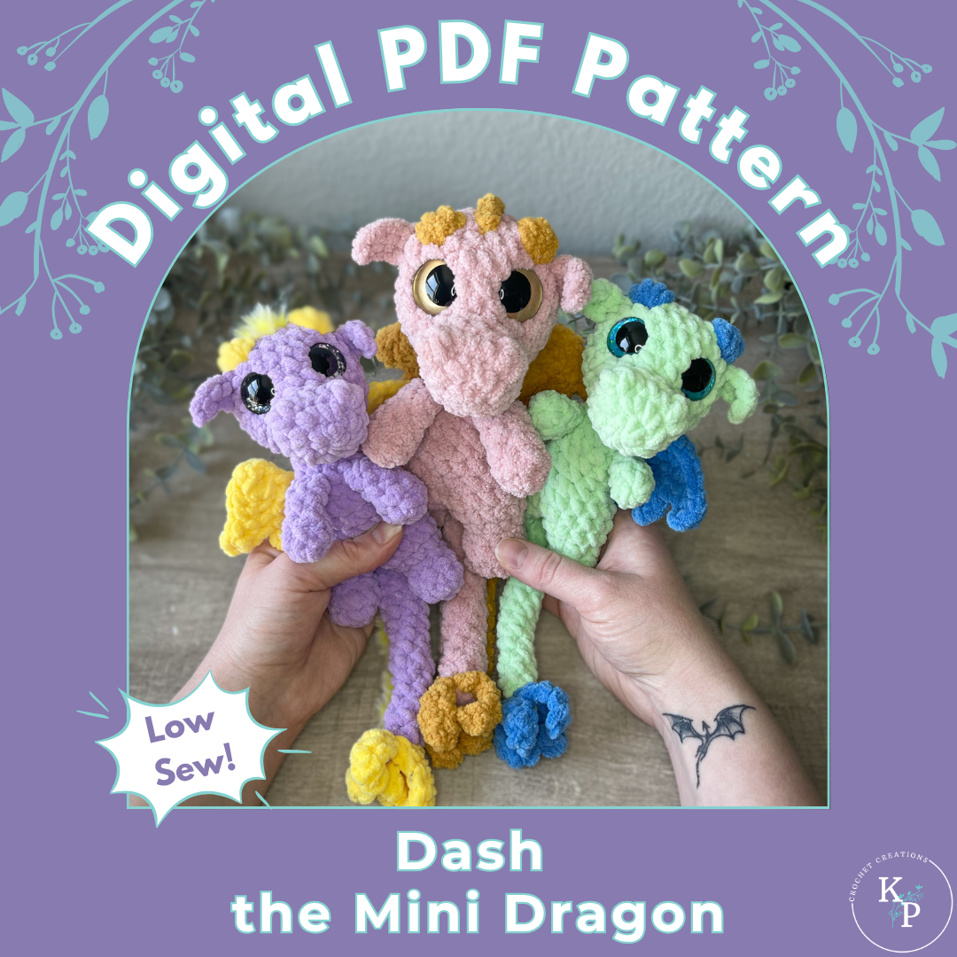 Dash the Mini Dragon PDF Crochet Pattern