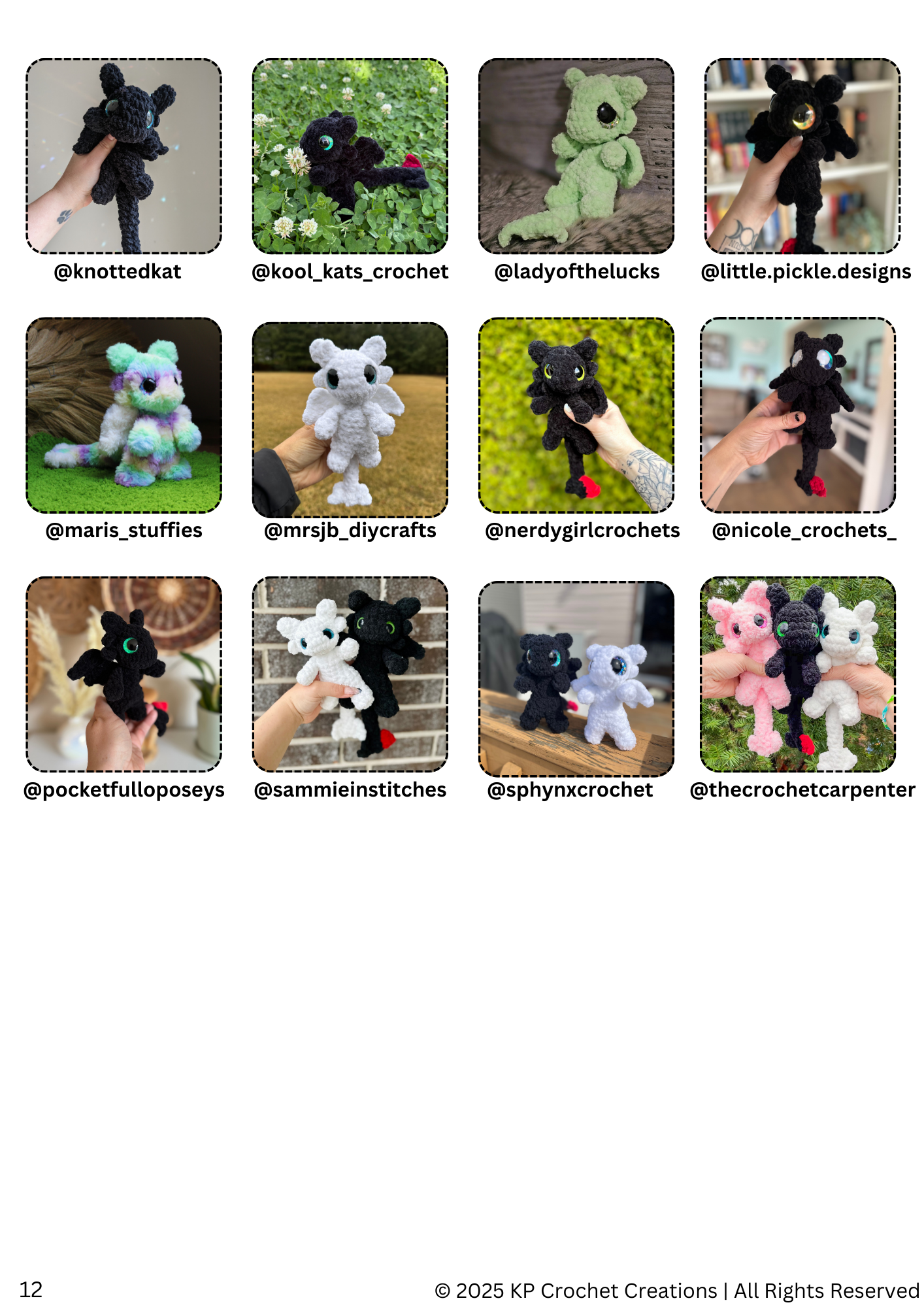 Nyx the Mini Fury Dragon PDF Crochet Pattern