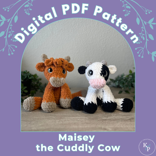 Maisey the Cuddly Cow Crochet Pattern