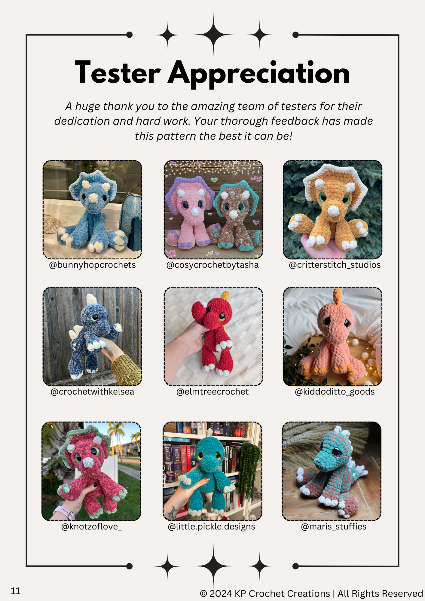 Dudley and Daphne the Cuddly Dinos 2 in 1 Crochet Pattern