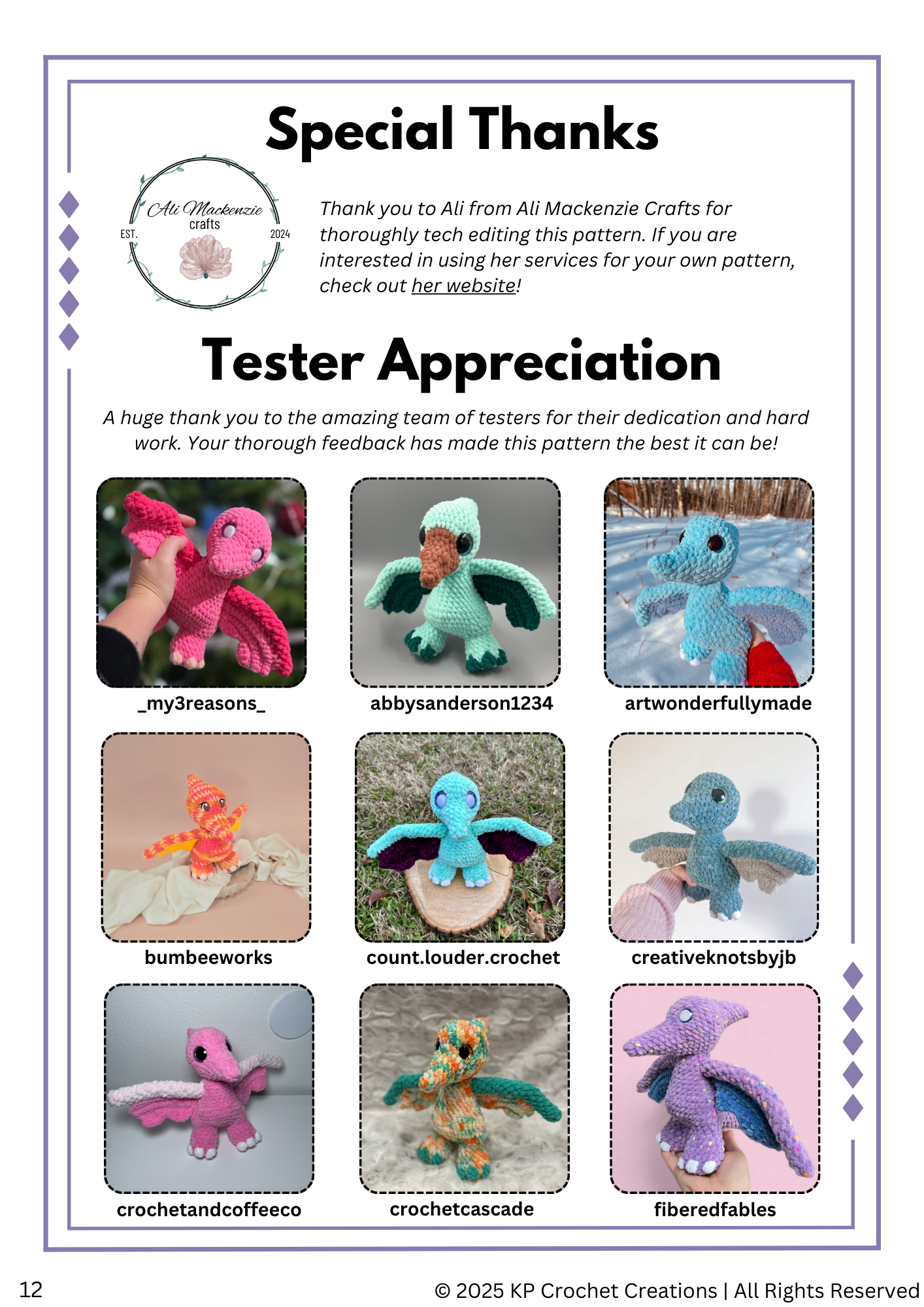 Perry the Pterodactyl PDF Crochet Pattern