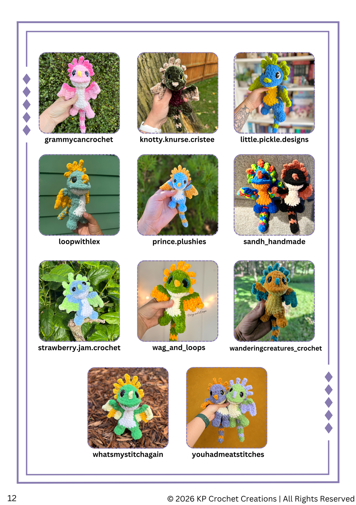 Skye the Spike Dragon PDF Crochet Pattern