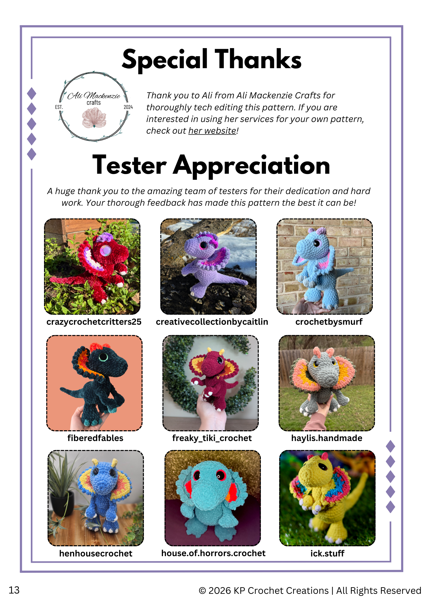 Dylan the Dilophosaurus PDF Crochet Pattern