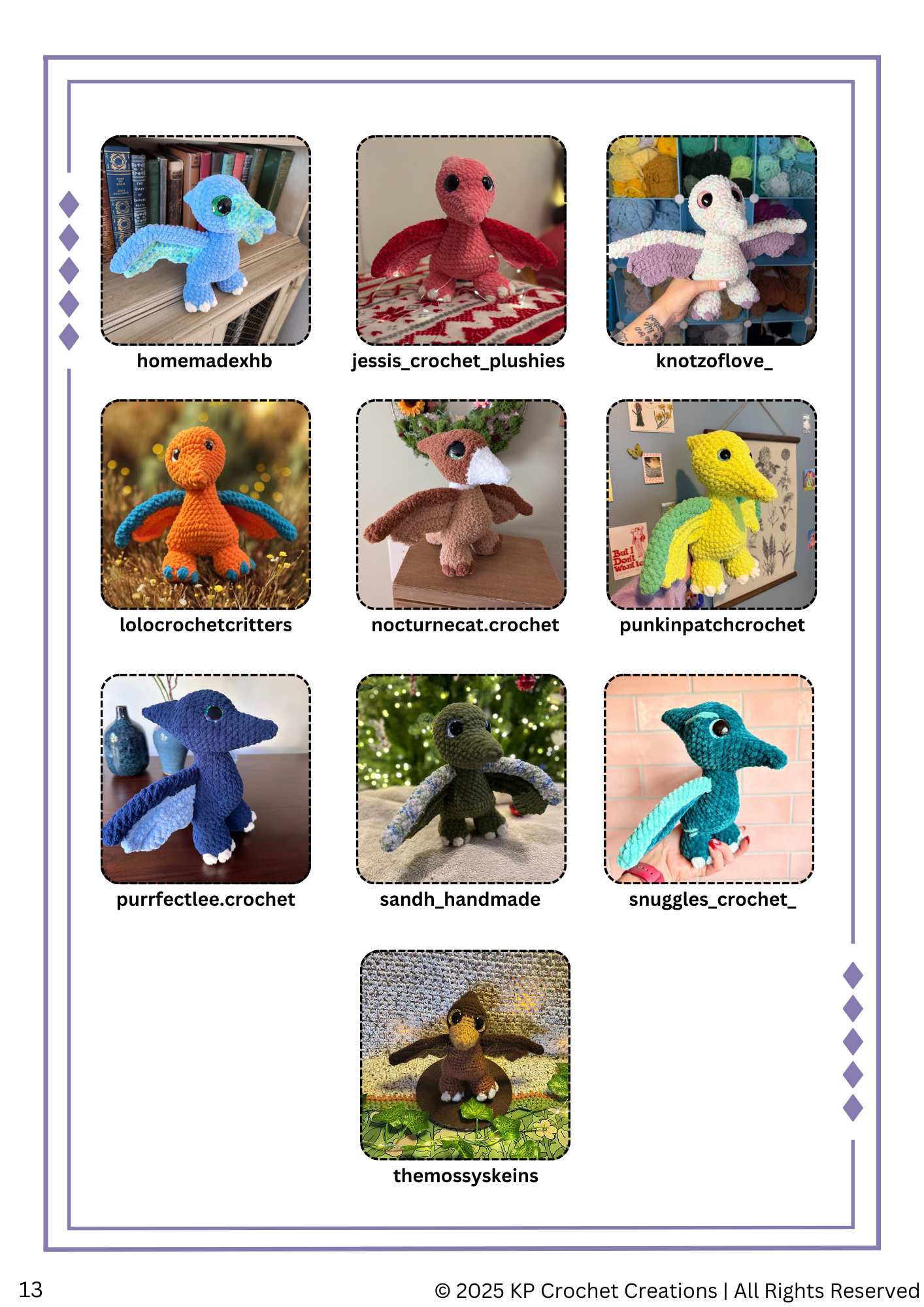 Perry the Pterodactyl PDF Crochet Pattern