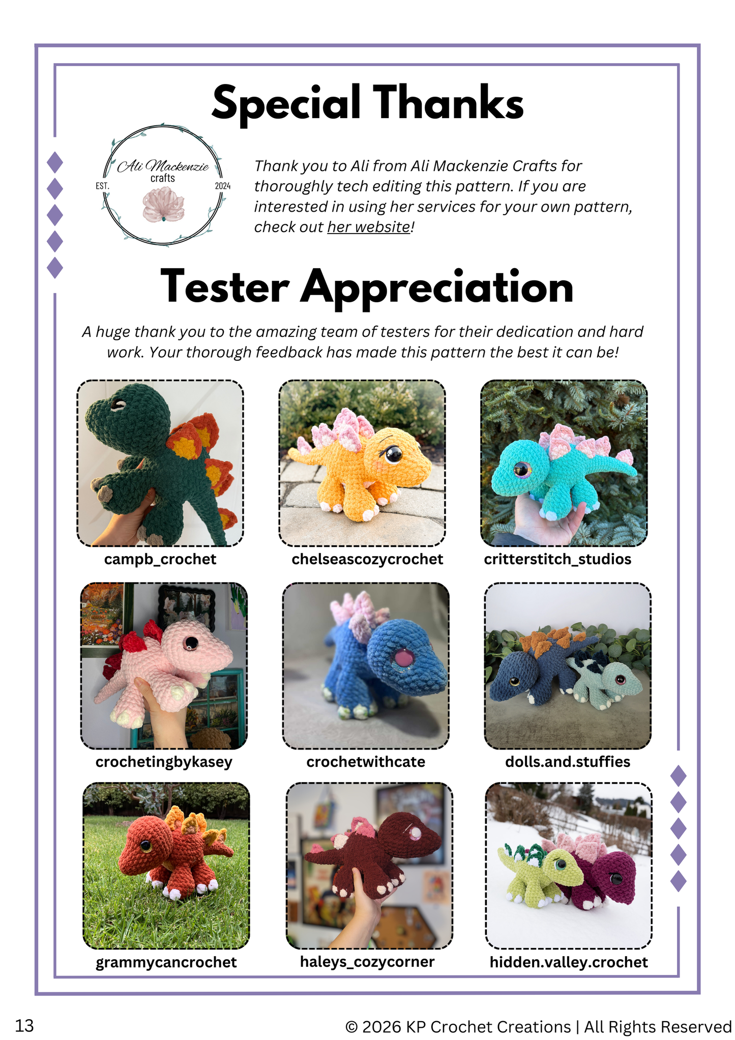 Stanley the Stegosaurus PDF Crochet Pattern