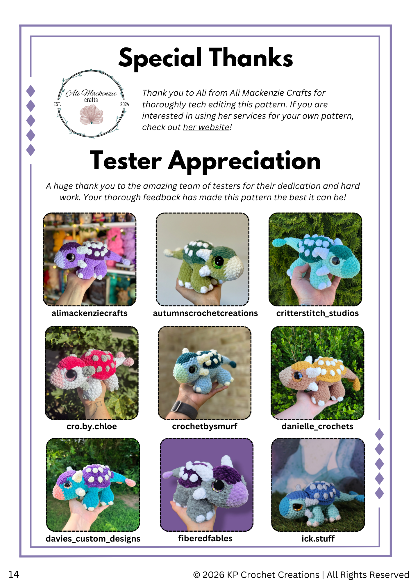 Arnie the Ankylosaurus PDF Crochet Pattern