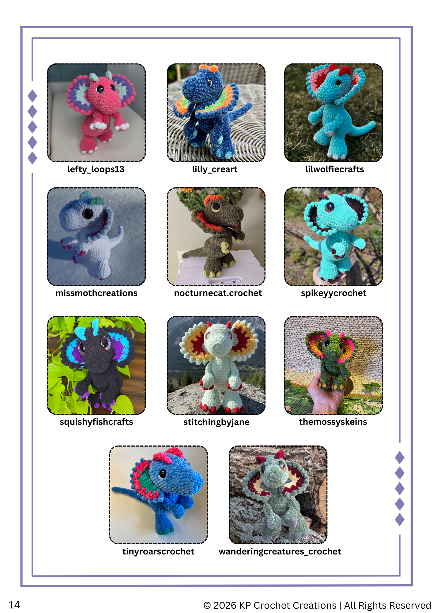 Dylan the Dilophosaurus PDF Crochet Pattern