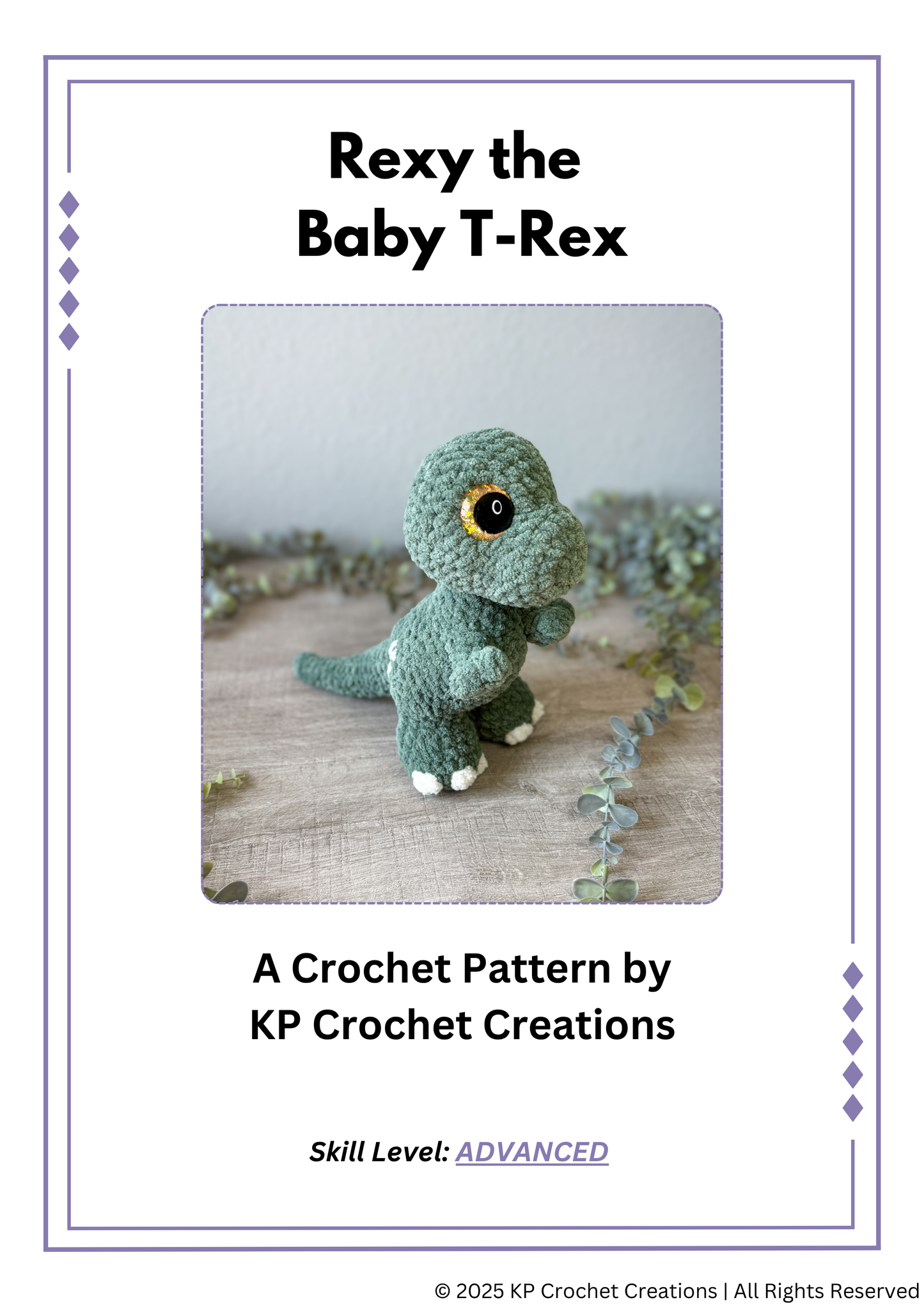 Rexy the Baby T-Rex PDF Crochet Pattern