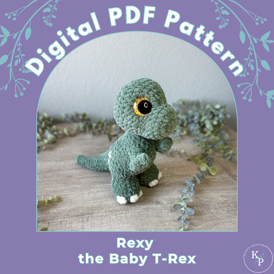 Rexy the Baby T-Rex PDF Crochet Pattern
