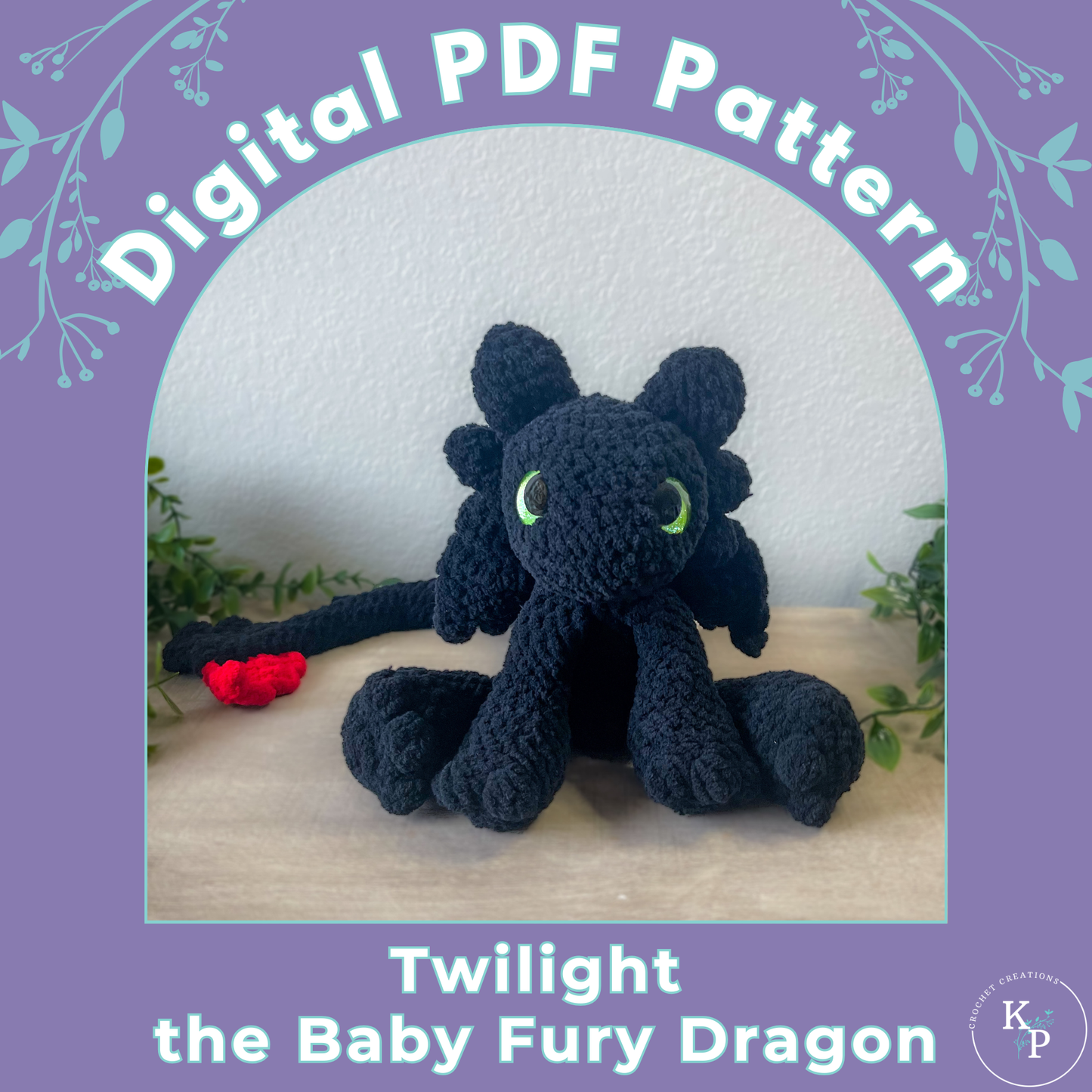 Twilight the Baby Fury Dragon Crochet Pattern