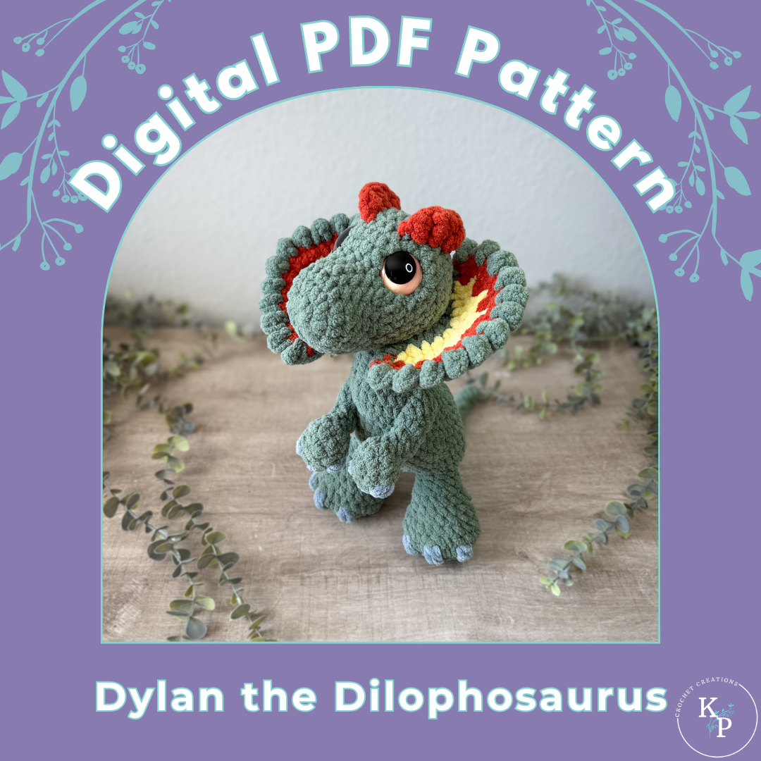 Dylan the Dilophosaurus PDF Crochet Pattern