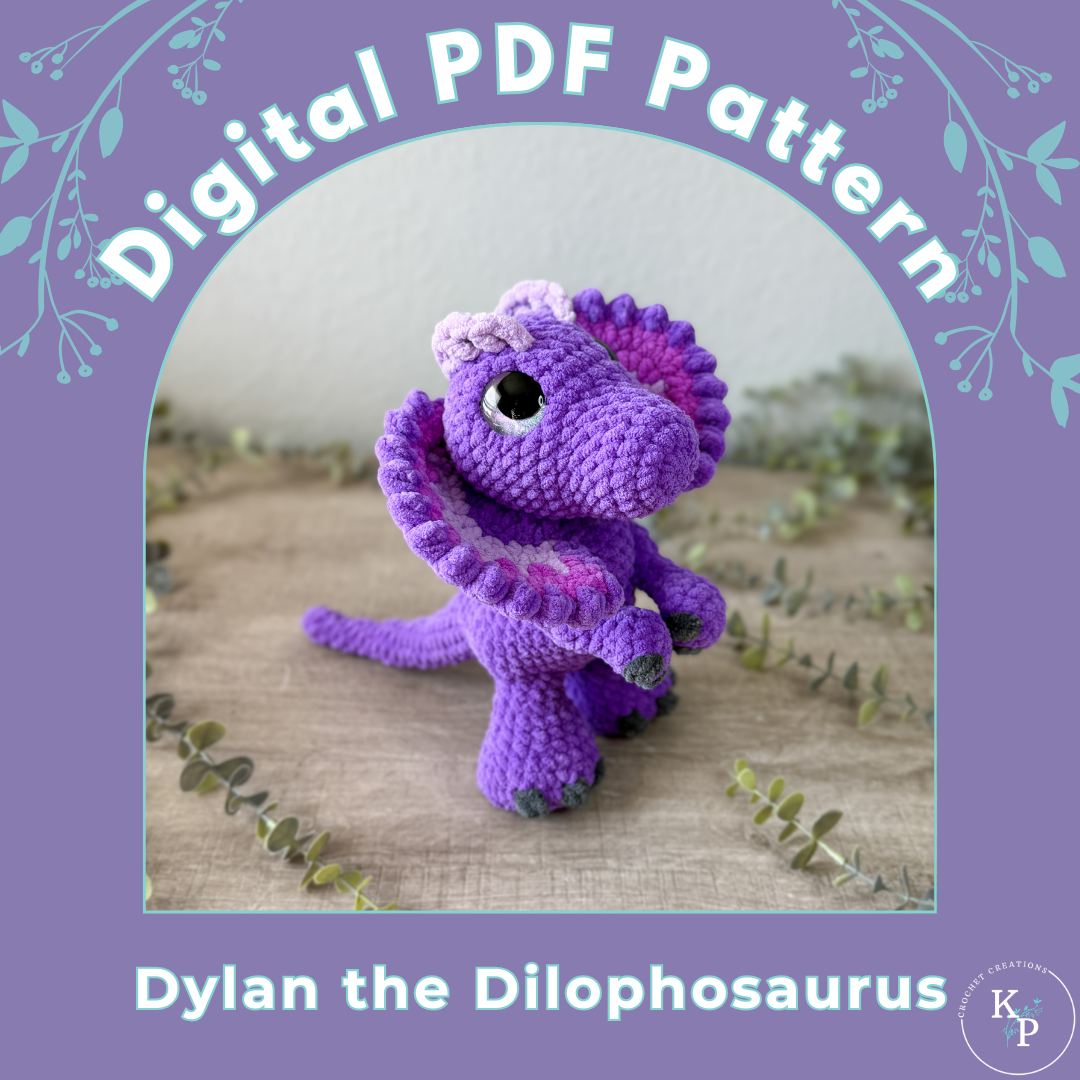 Dylan the Dilophosaurus PDF Crochet Pattern