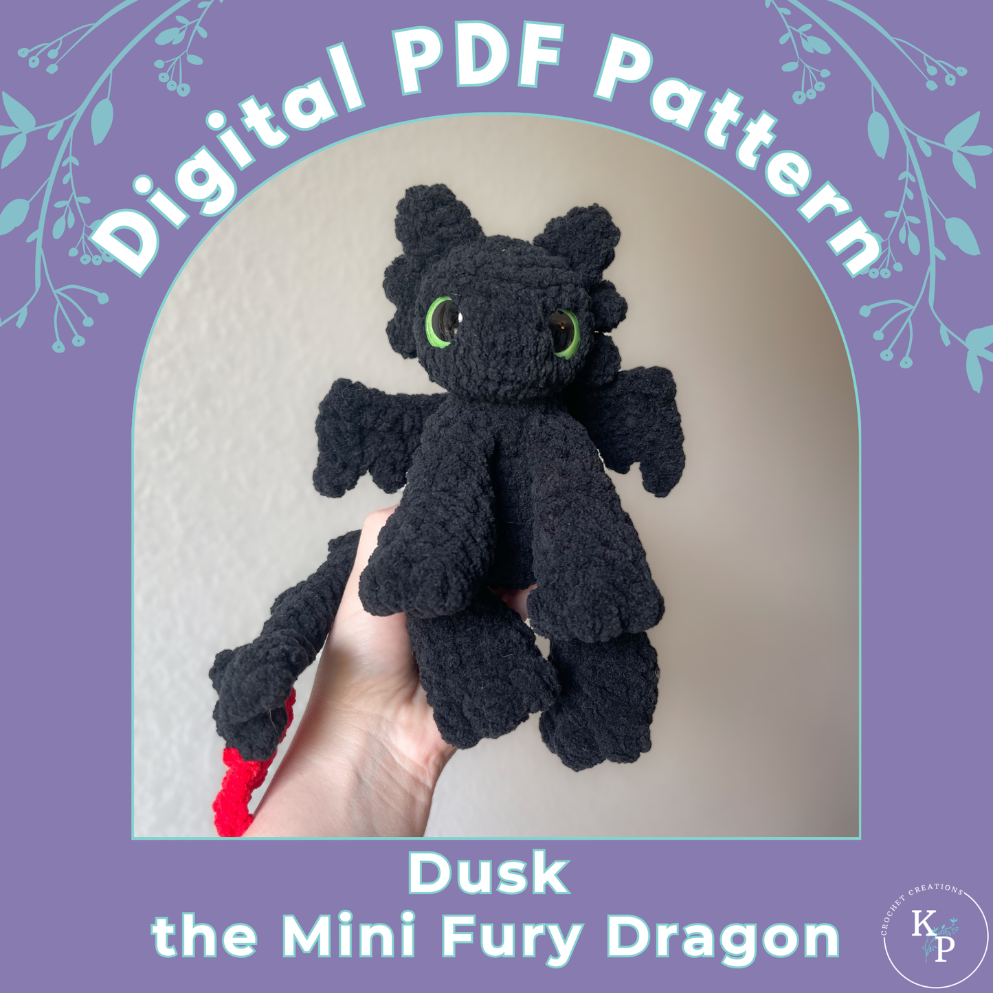 Dusk the Baby Fury Dragon Crochet Pattern