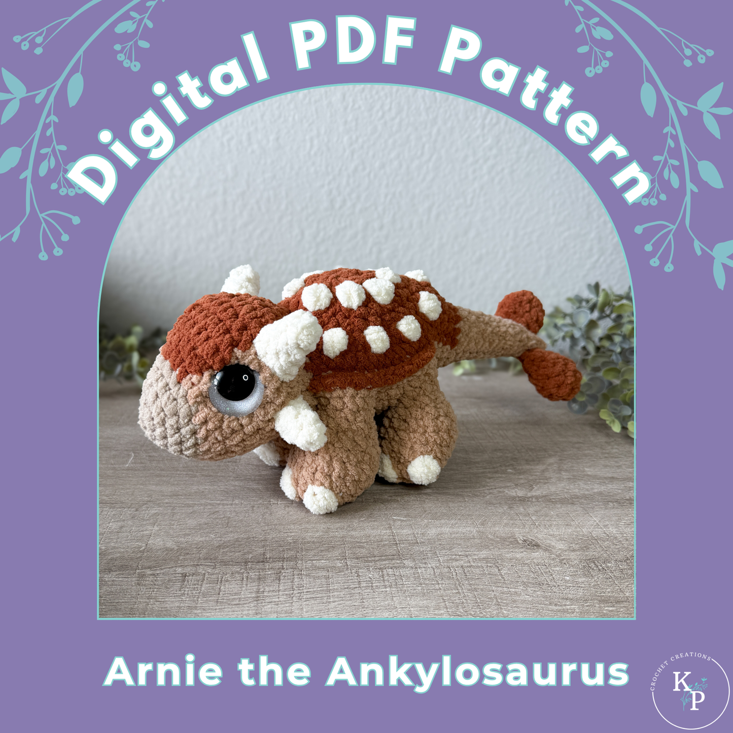 Arnie the Ankylosaurus PDF Crochet Pattern