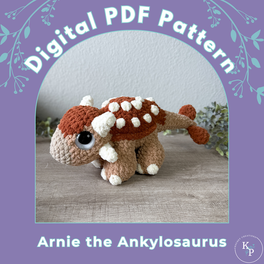 Arnie the Ankylosaurus PDF Crochet Pattern