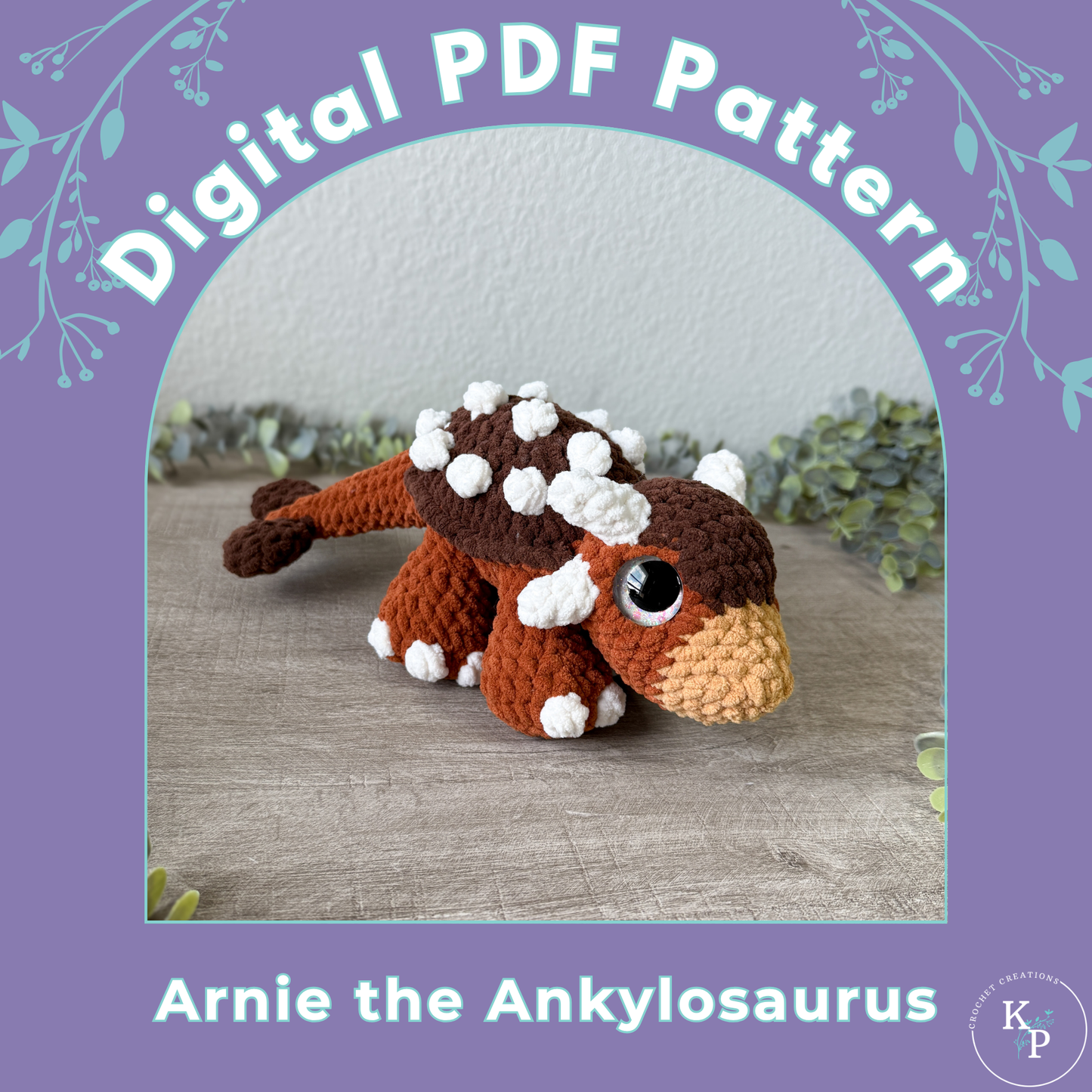 Arnie the Ankylosaurus PDF Crochet Pattern
