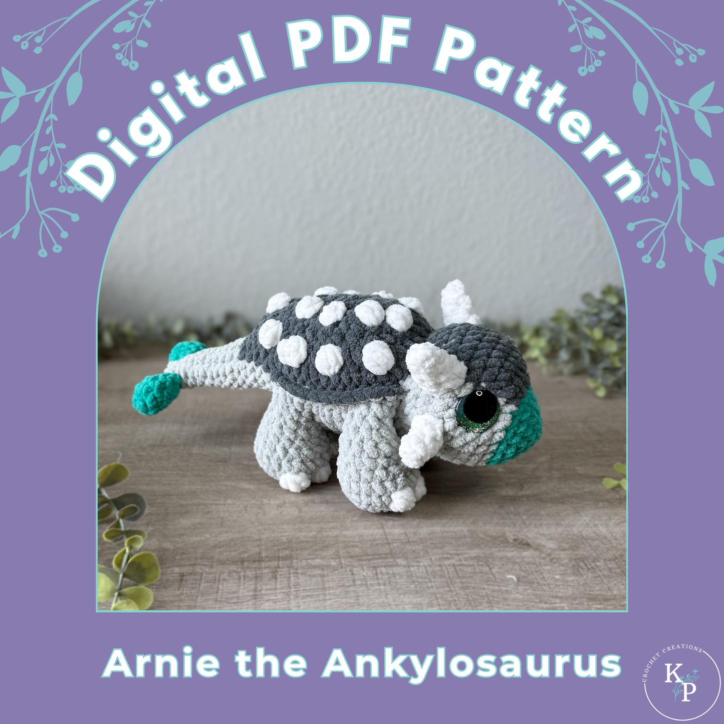 Arnie the Ankylosaurus PDF Crochet Pattern