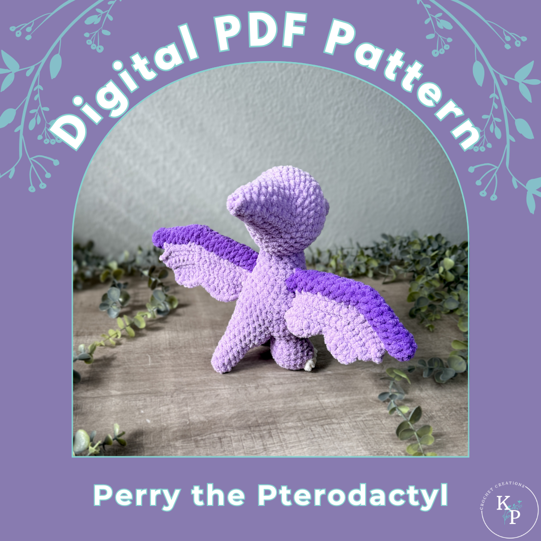 Perry the Pterodactyl PDF Crochet Pattern