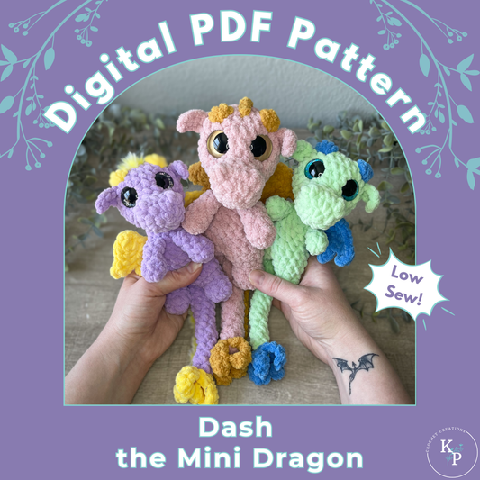 Dash the Mini Dragon PDF Crochet Pattern