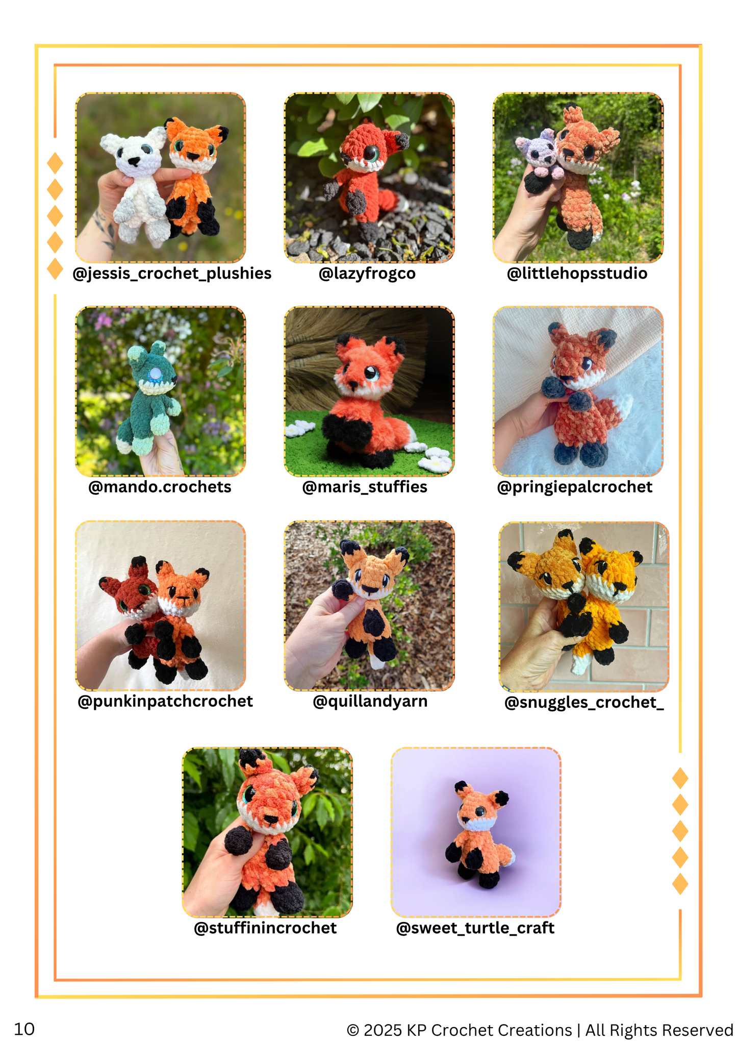 Finley the Mini Fox PDF Crochet Pattern - LOW SEW